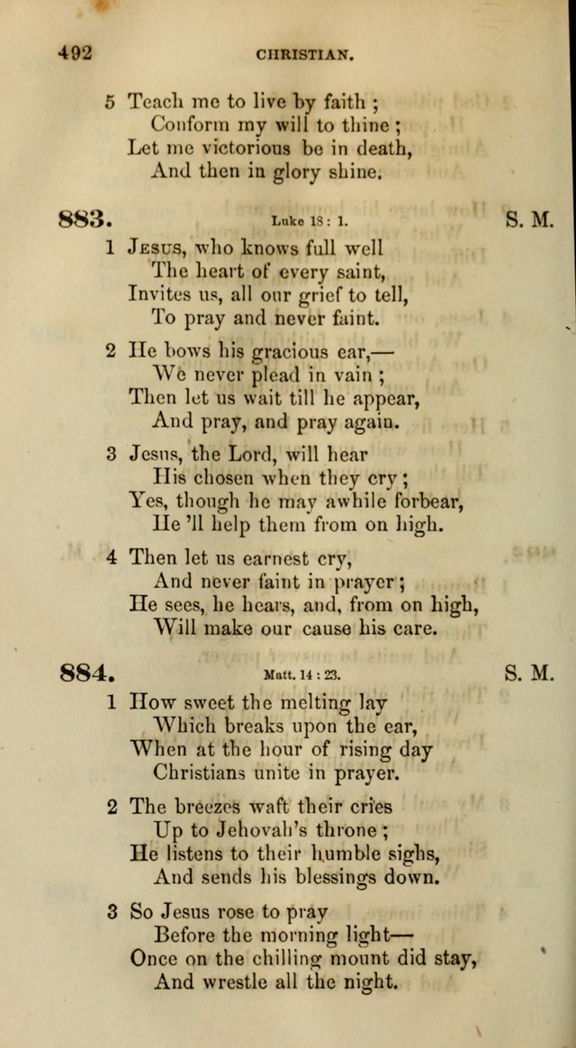 Songs for the Sanctuary; or, Psalms and Hymns for Christian Worship (Words only) page 492