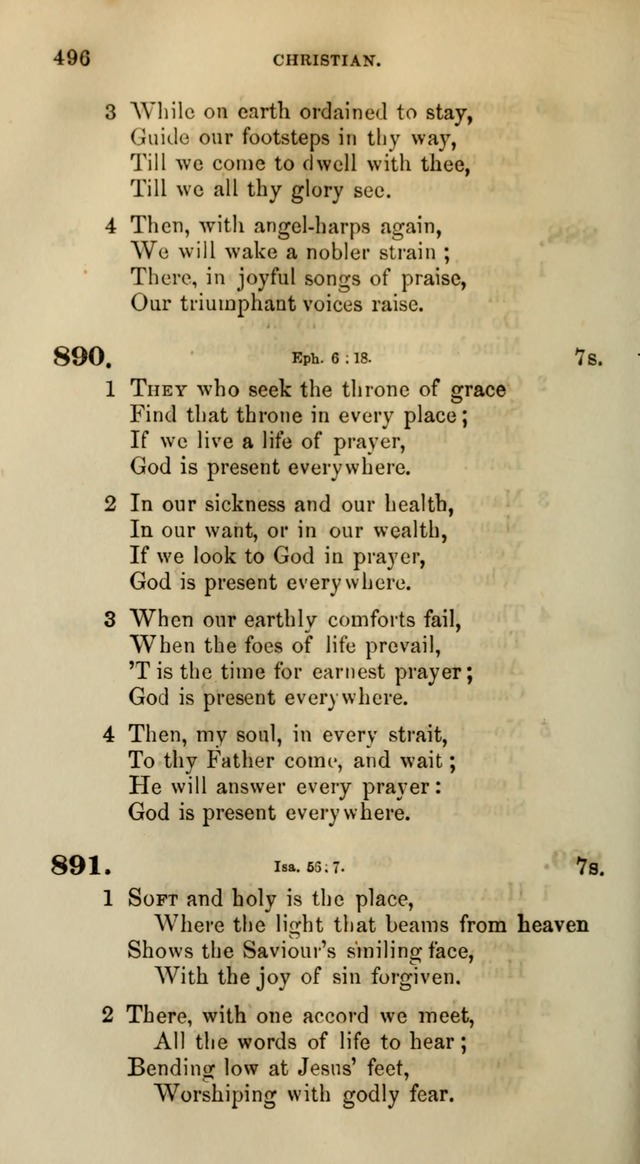 Songs for the Sanctuary; or, Psalms and Hymns for Christian Worship (Words only) page 496