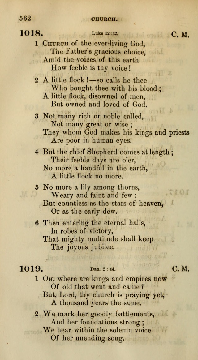 Songs for the Sanctuary; or, Psalms and Hymns for Christian Worship (Words only) page 562