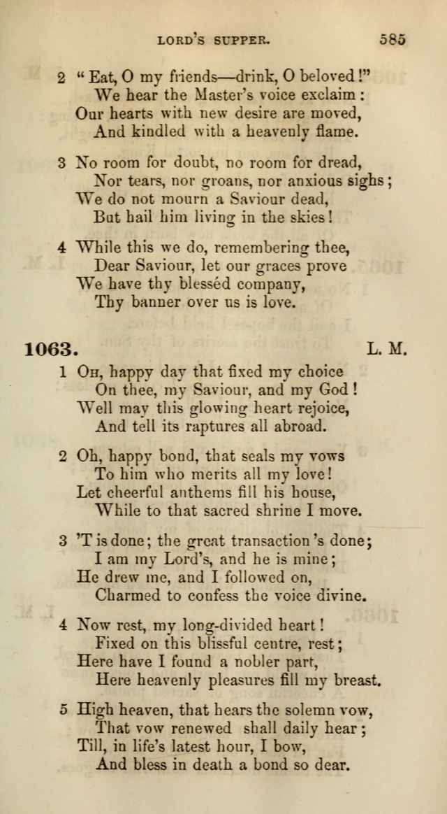 Songs for the Sanctuary; or, Psalms and Hymns for Christian Worship (Words only) page 585