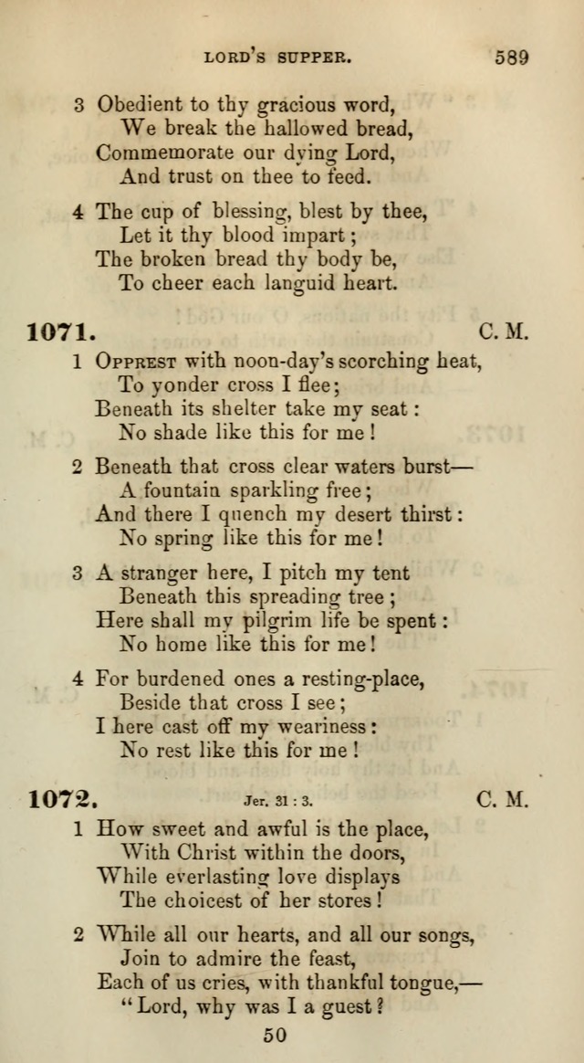 Songs for the Sanctuary; or, Psalms and Hymns for Christian Worship (Words only) page 589