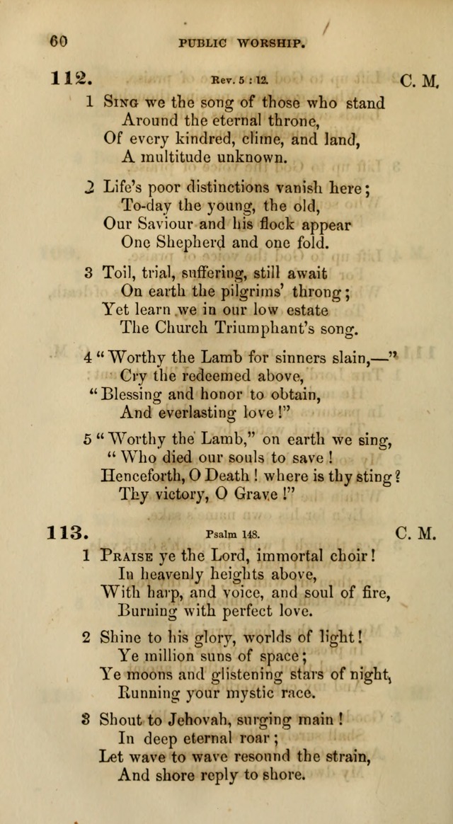 Songs for the Sanctuary; or, Psalms and Hymns for Christian Worship (Words only) page 60