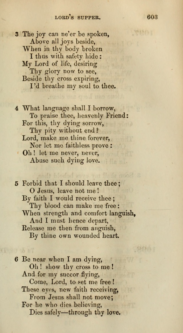 Songs for the Sanctuary; or, Psalms and Hymns for Christian Worship (Words only) page 603