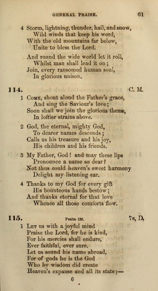 Songs for the Sanctuary; or, Psalms and Hymns for Christian Worship (Words only) page 61