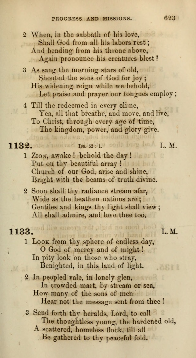 Songs for the Sanctuary; or, Psalms and Hymns for Christian Worship (Words only) page 623