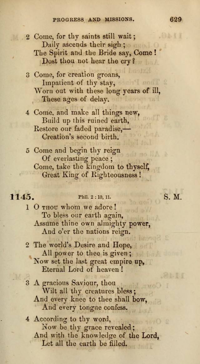 Songs for the Sanctuary; or, Psalms and Hymns for Christian Worship (Words only) page 629