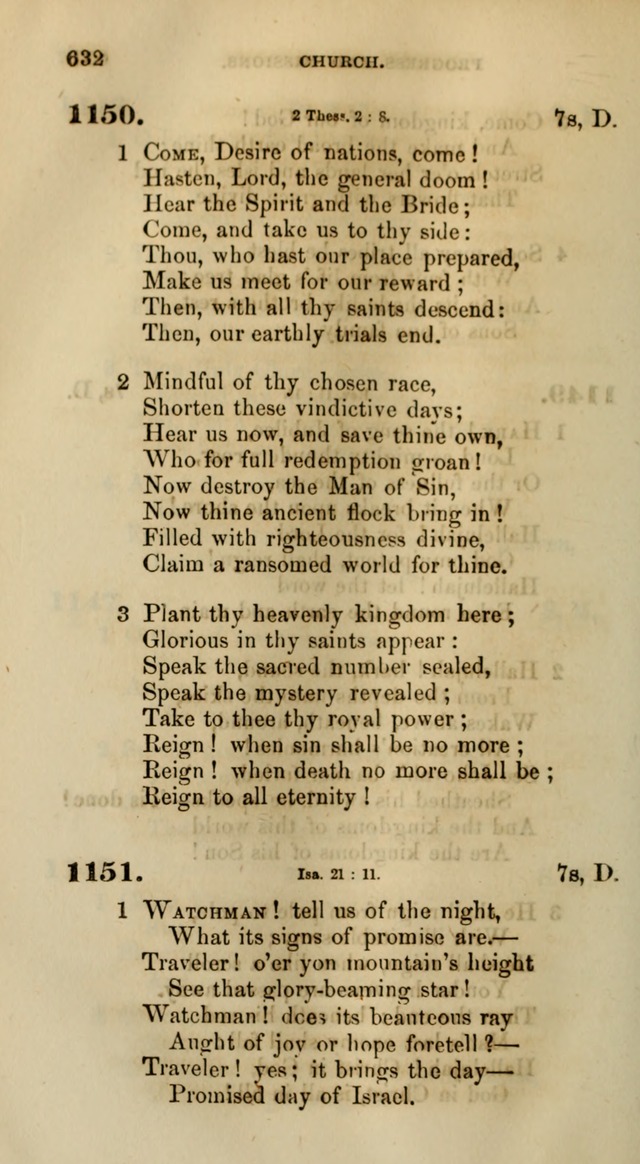 Songs for the Sanctuary; or, Psalms and Hymns for Christian Worship (Words only) page 632