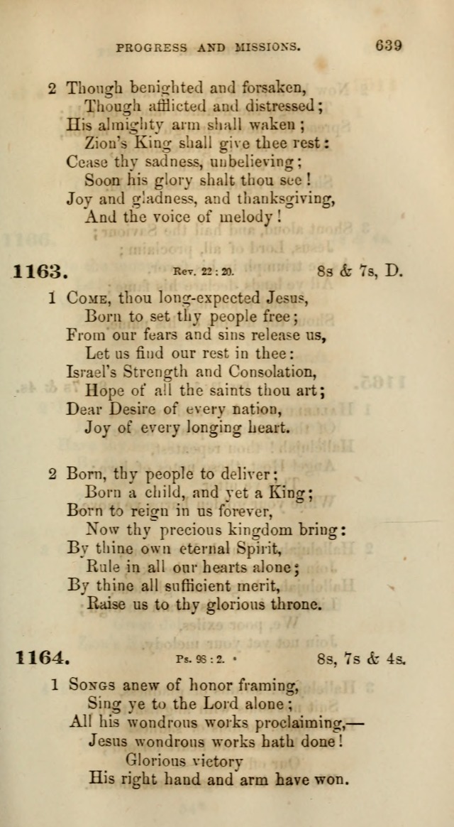 Songs for the Sanctuary; or, Psalms and Hymns for Christian Worship (Words only) page 639