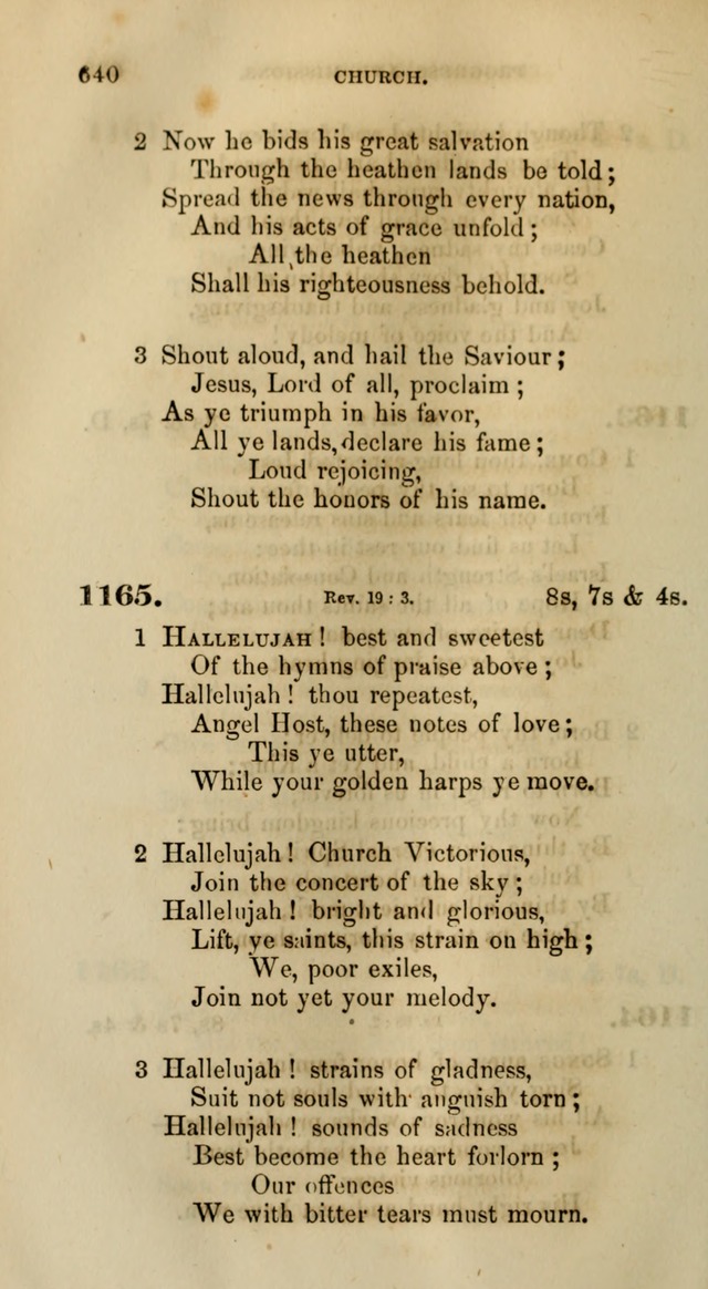 Songs for the Sanctuary; or, Psalms and Hymns for Christian Worship (Words only) page 640