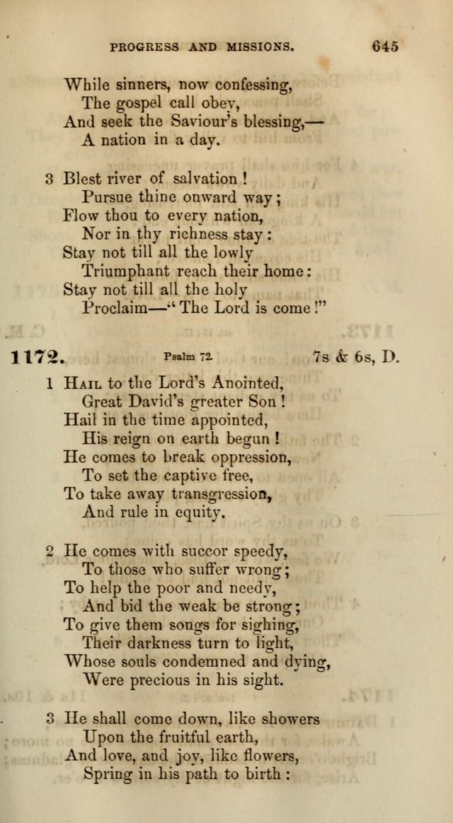 Songs for the Sanctuary; or, Psalms and Hymns for Christian Worship (Words only) page 645