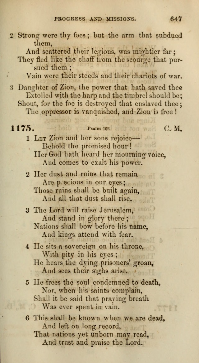 Songs for the Sanctuary; or, Psalms and Hymns for Christian Worship (Words only) page 647