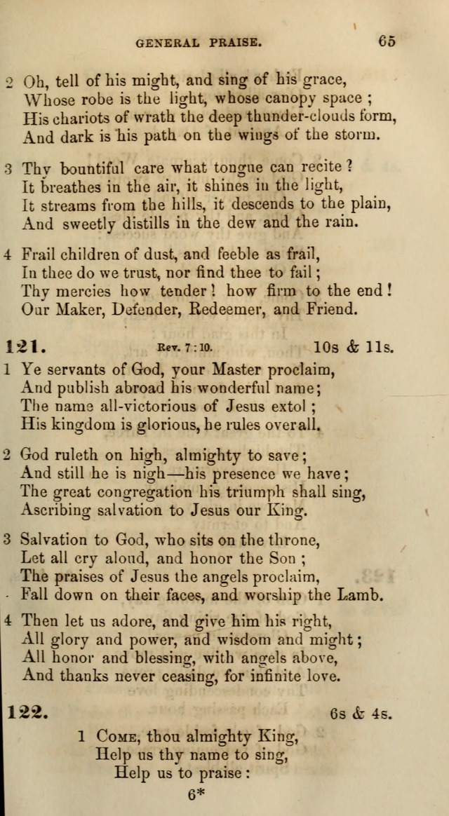 Songs for the Sanctuary; or, Psalms and Hymns for Christian Worship (Words only) page 65