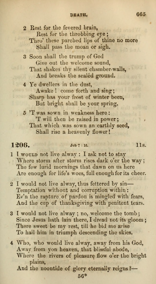 Songs for the Sanctuary; or, Psalms and Hymns for Christian Worship (Words only) page 665