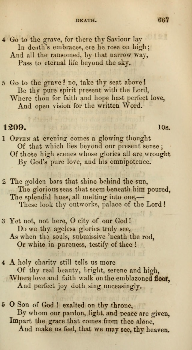 Songs for the Sanctuary; or, Psalms and Hymns for Christian Worship (Words only) page 667