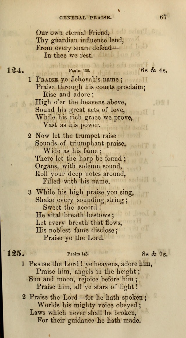 Songs for the Sanctuary; or, Psalms and Hymns for Christian Worship (Words only) page 67