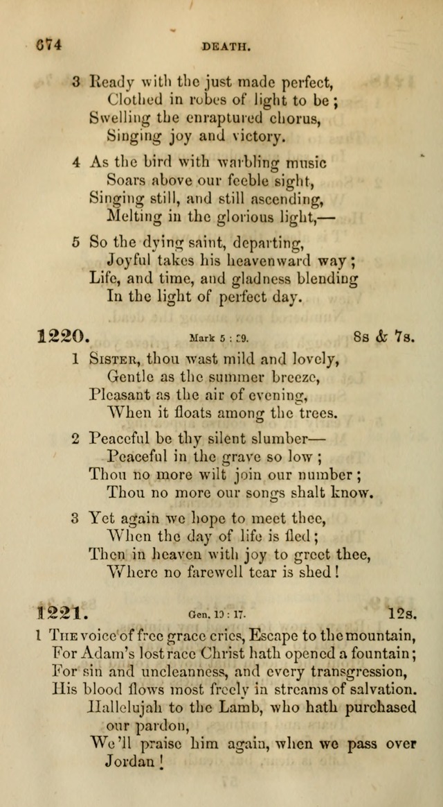 Songs for the Sanctuary; or, Psalms and Hymns for Christian Worship (Words only) page 674