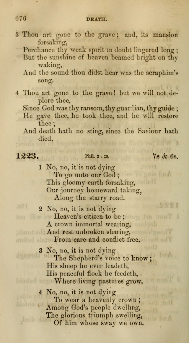 Songs for the Sanctuary; or, Psalms and Hymns for Christian Worship (Words only) page 676