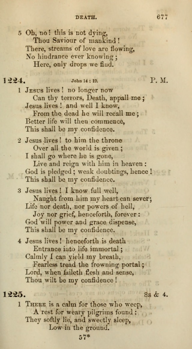 Songs for the Sanctuary; or, Psalms and Hymns for Christian Worship (Words only) page 677