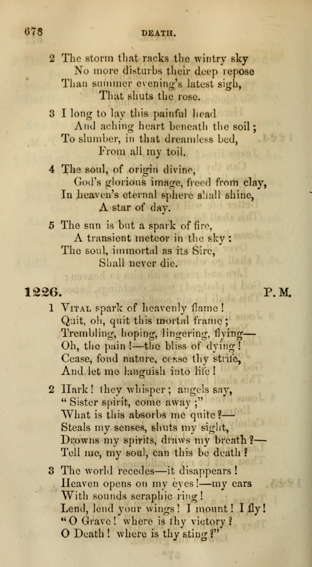 Songs for the Sanctuary; or, Psalms and Hymns for Christian Worship (Words only) page 678