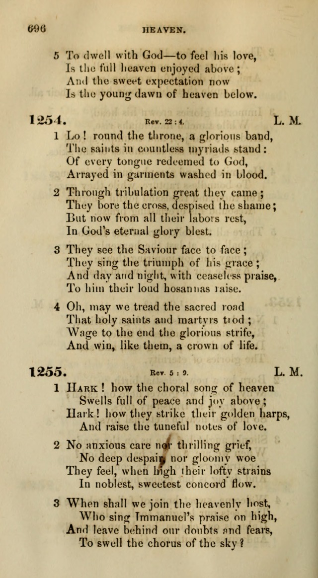 Songs for the Sanctuary; or, Psalms and Hymns for Christian Worship (Words only) page 696