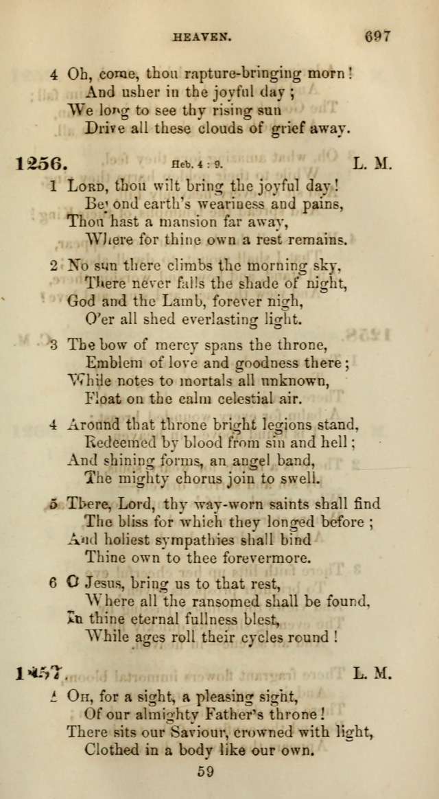 Songs for the Sanctuary; or, Psalms and Hymns for Christian Worship (Words only) page 697