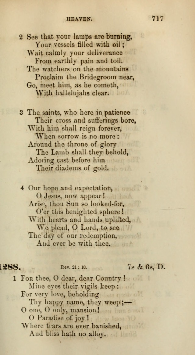 Songs for the Sanctuary; or, Psalms and Hymns for Christian Worship (Words only) page 717