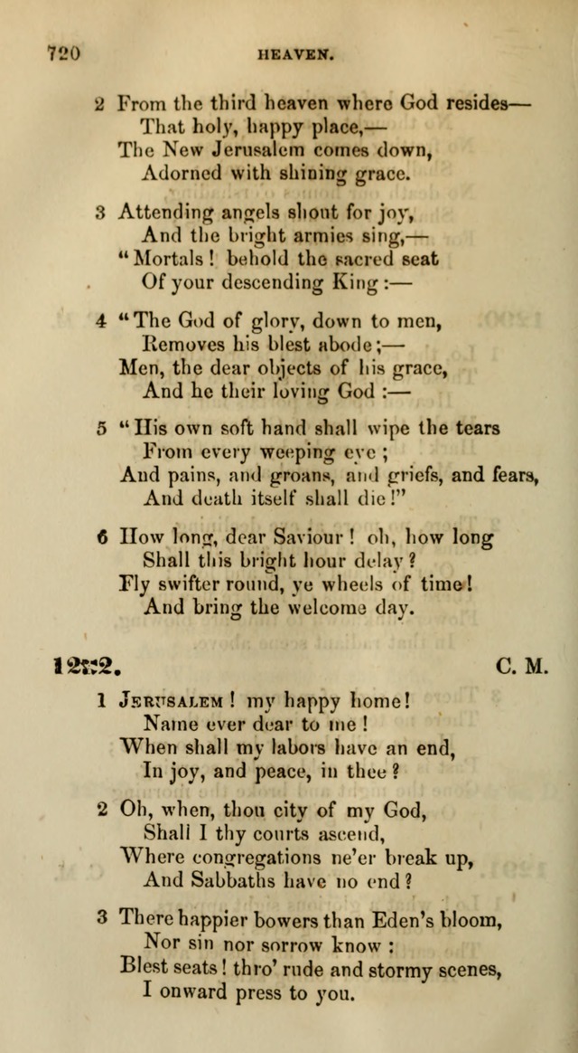 Songs for the Sanctuary; or, Psalms and Hymns for Christian Worship (Words only) page 720