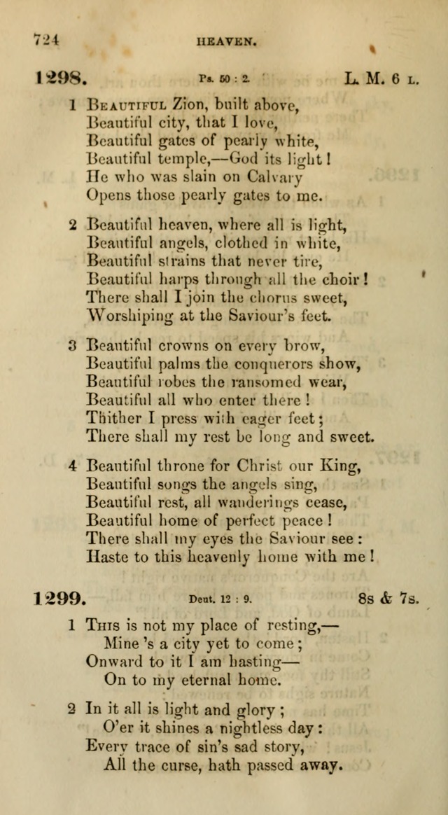 Songs for the Sanctuary; or, Psalms and Hymns for Christian Worship (Words only) page 724