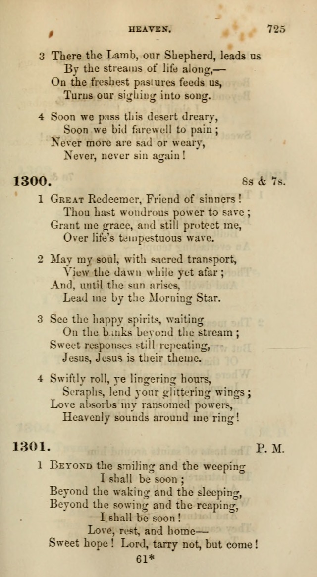 Songs for the Sanctuary; or, Psalms and Hymns for Christian Worship (Words only) page 725