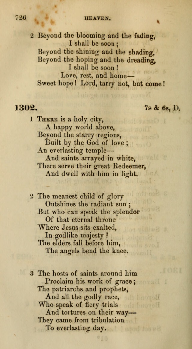 Songs for the Sanctuary; or, Psalms and Hymns for Christian Worship (Words only) page 726