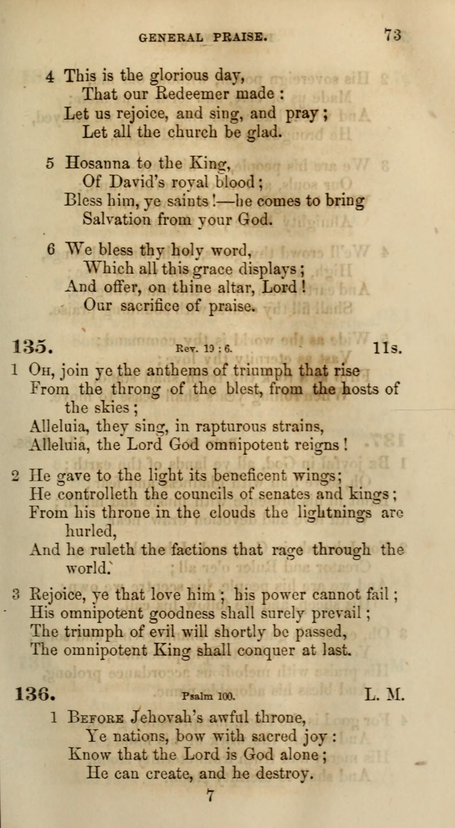 Songs for the Sanctuary; or, Psalms and Hymns for Christian Worship (Words only) page 73