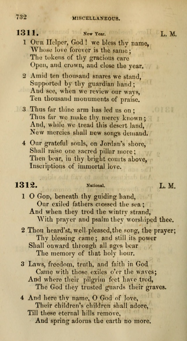 Songs for the Sanctuary; or, Psalms and Hymns for Christian Worship (Words only) page 732