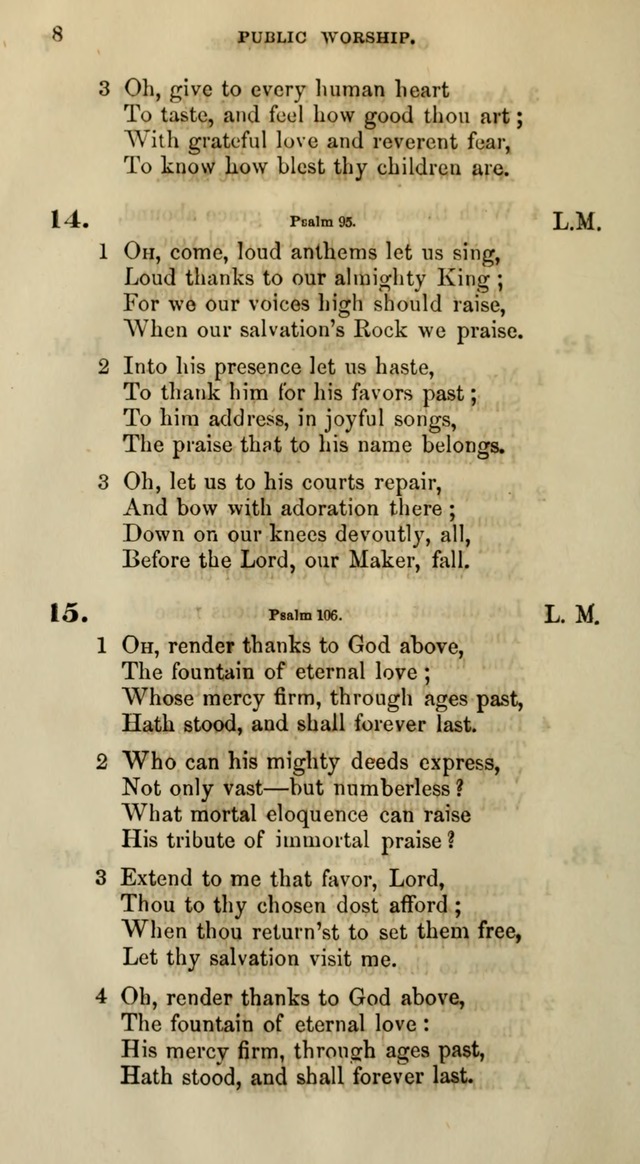 Songs for the Sanctuary; or, Psalms and Hymns for Christian Worship (Words only) page 8