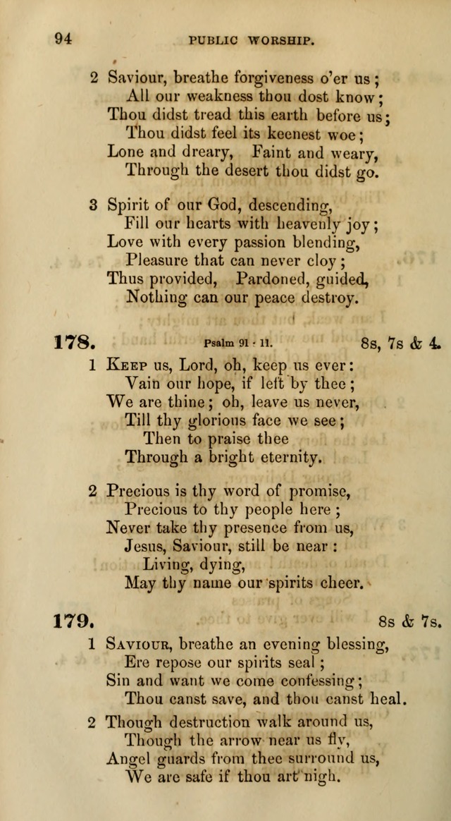 Songs for the Sanctuary; or, Psalms and Hymns for Christian Worship (Words only) page 94