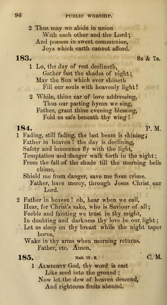 Songs for the Sanctuary; or, Psalms and Hymns for Christian Worship (Words only) page 96