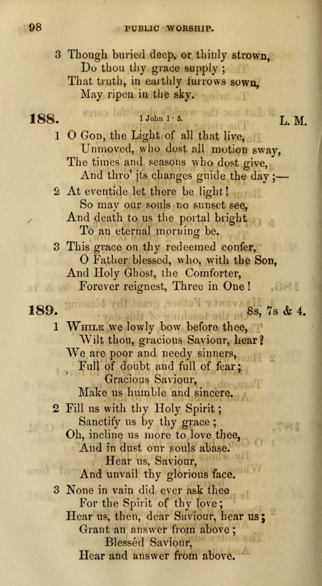 Songs for the Sanctuary; or, Psalms and Hymns for Christian Worship (Words only) page 98