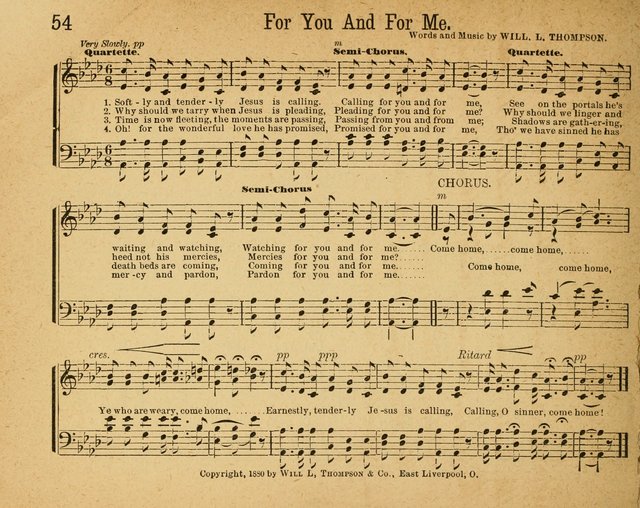 Sparkling Gems Nos.1 & 2 Combined: a new and choice collection of music for Sabbath schools, temperance, and social meetings page 54