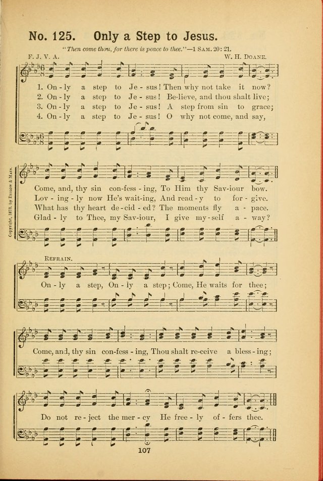 Select Gems: a choice collection of popular hymns and music for use in prayer meetings, the home and Sunday schools page 107