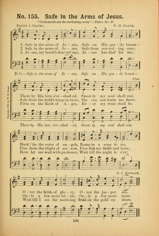 Select Gems: a choice collection of popular hymns and music for use in prayer meetings, the home and Sunday schools page 131