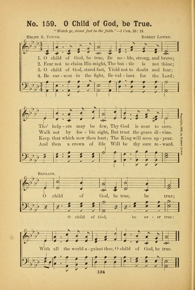 Select Gems: a choice collection of popular hymns and music for use in prayer meetings, the home and Sunday schools page 134