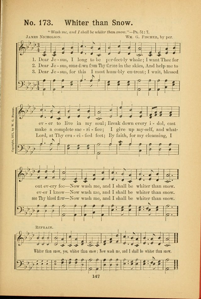 Select Gems: a choice collection of popular hymns and music for use in prayer meetings, the home and Sunday schools page 147