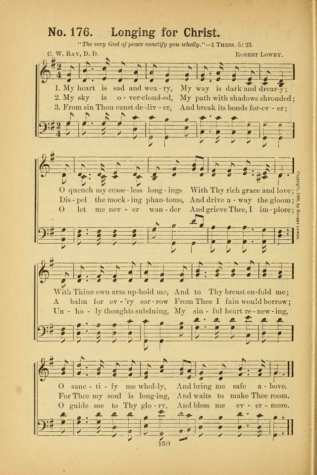 Select Gems: a choice collection of popular hymns and music for use in prayer meetings, the home and Sunday schools page 150