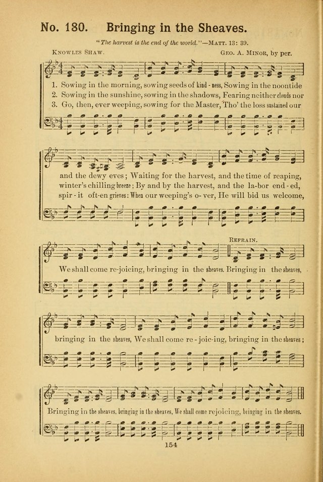 Select Gems: a choice collection of popular hymns and music for use in prayer meetings, the home and Sunday schools page 154