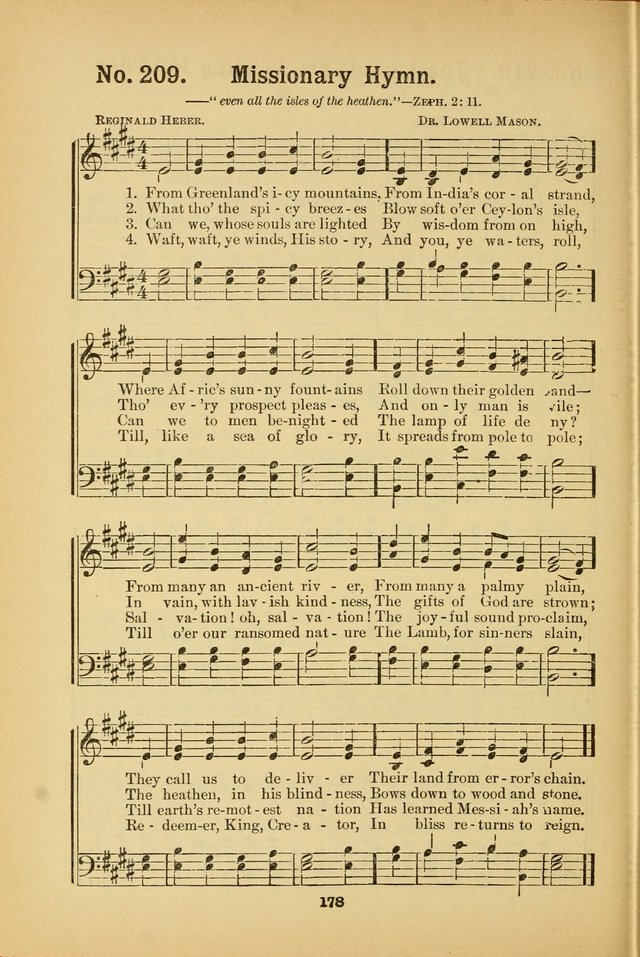 Select Gems: a choice collection of popular hymns and music for use in prayer meetings, the home and Sunday schools page 178