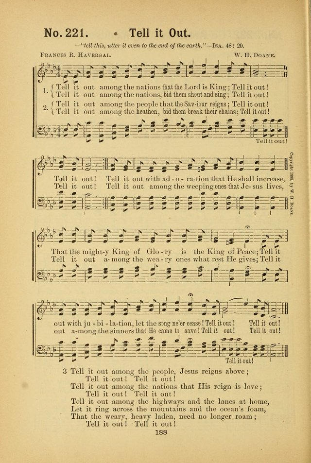 Select Gems: a choice collection of popular hymns and music for use in prayer meetings, the home and Sunday schools page 188