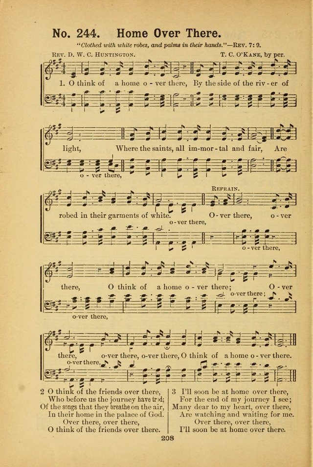 Select Gems: a choice collection of popular hymns and music for use in prayer meetings, the home and Sunday schools page 208