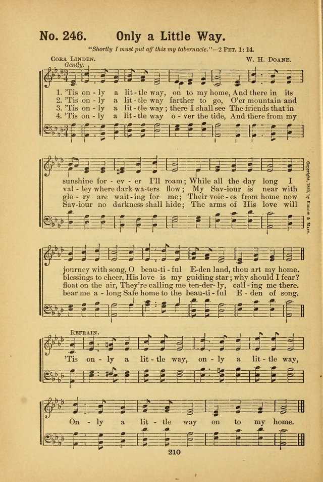 Select Gems: a choice collection of popular hymns and music for use in prayer meetings, the home and Sunday schools page 210