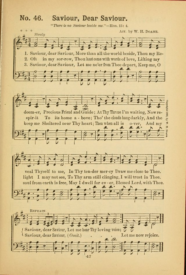 Select Gems: a choice collection of popular hymns and music for use in prayer meetings, the home and Sunday schools page 47