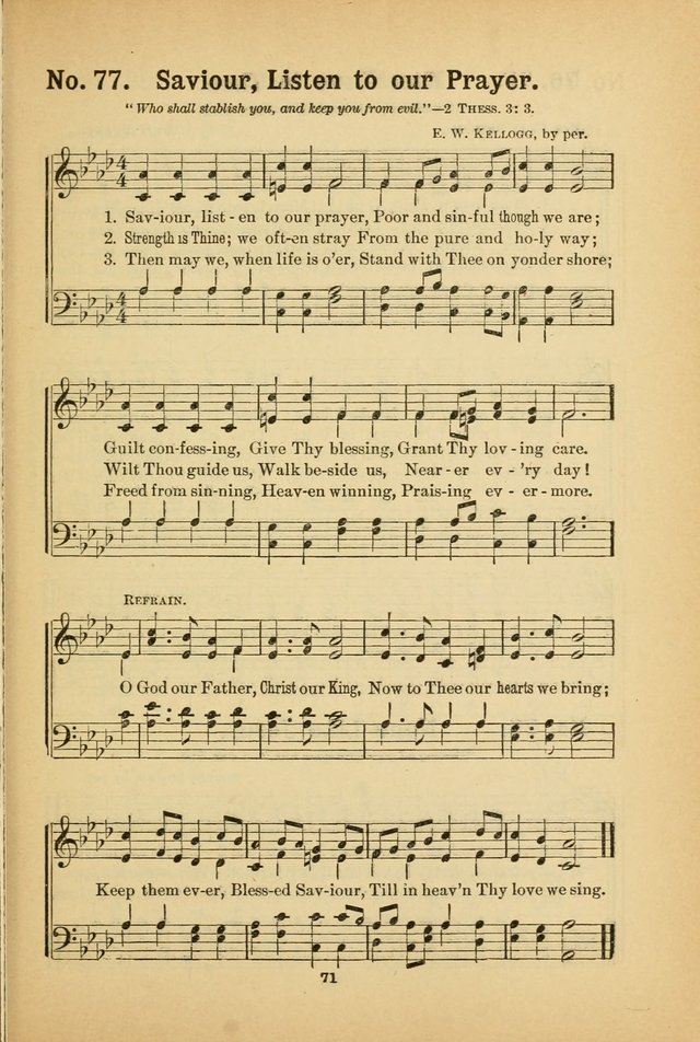 Select Gems: a choice collection of popular hymns and music for use in prayer meetings, the home and Sunday schools page 71