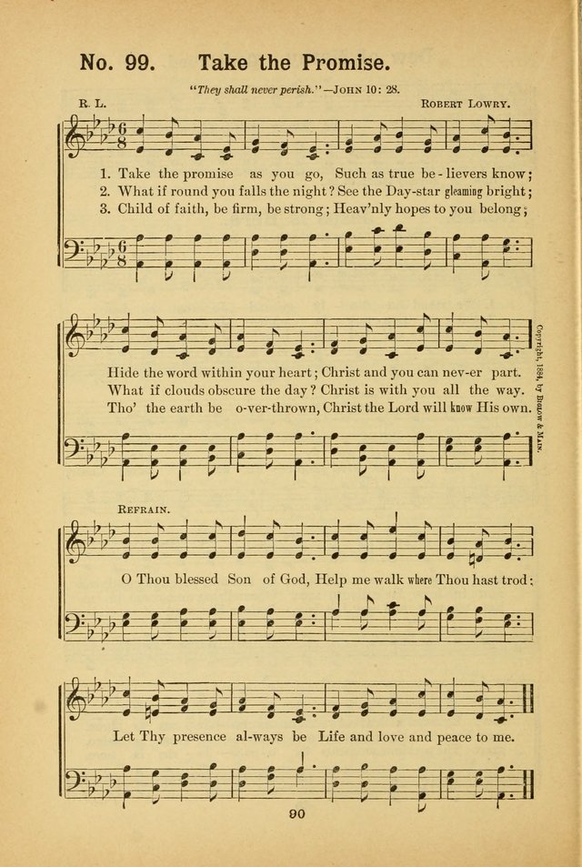 Select Gems: a choice collection of popular hymns and music for use in prayer meetings, the home and Sunday schools page 90